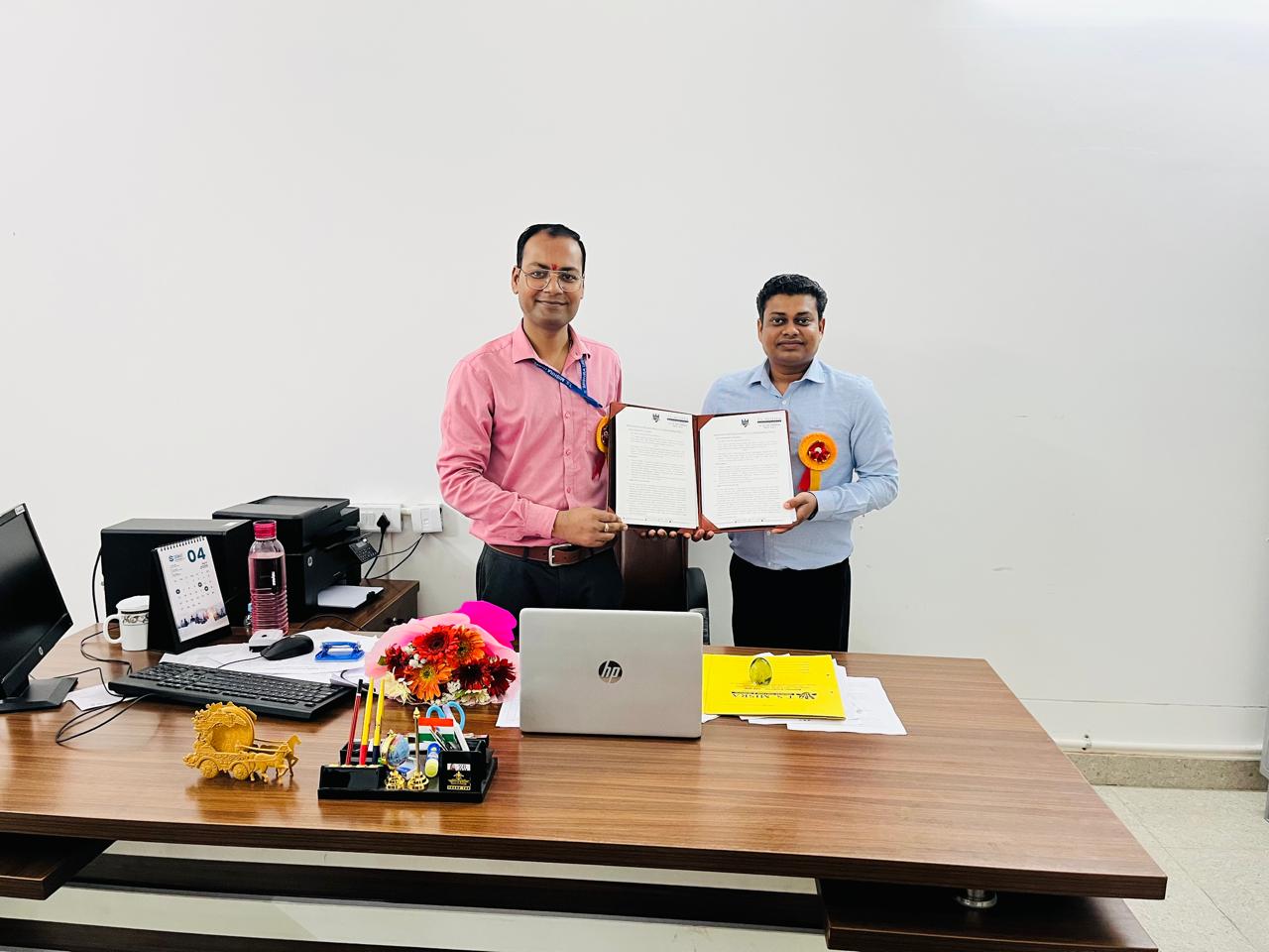 MOU signing ceremony TS Mishra University Lucknow Uttar Pradesh India